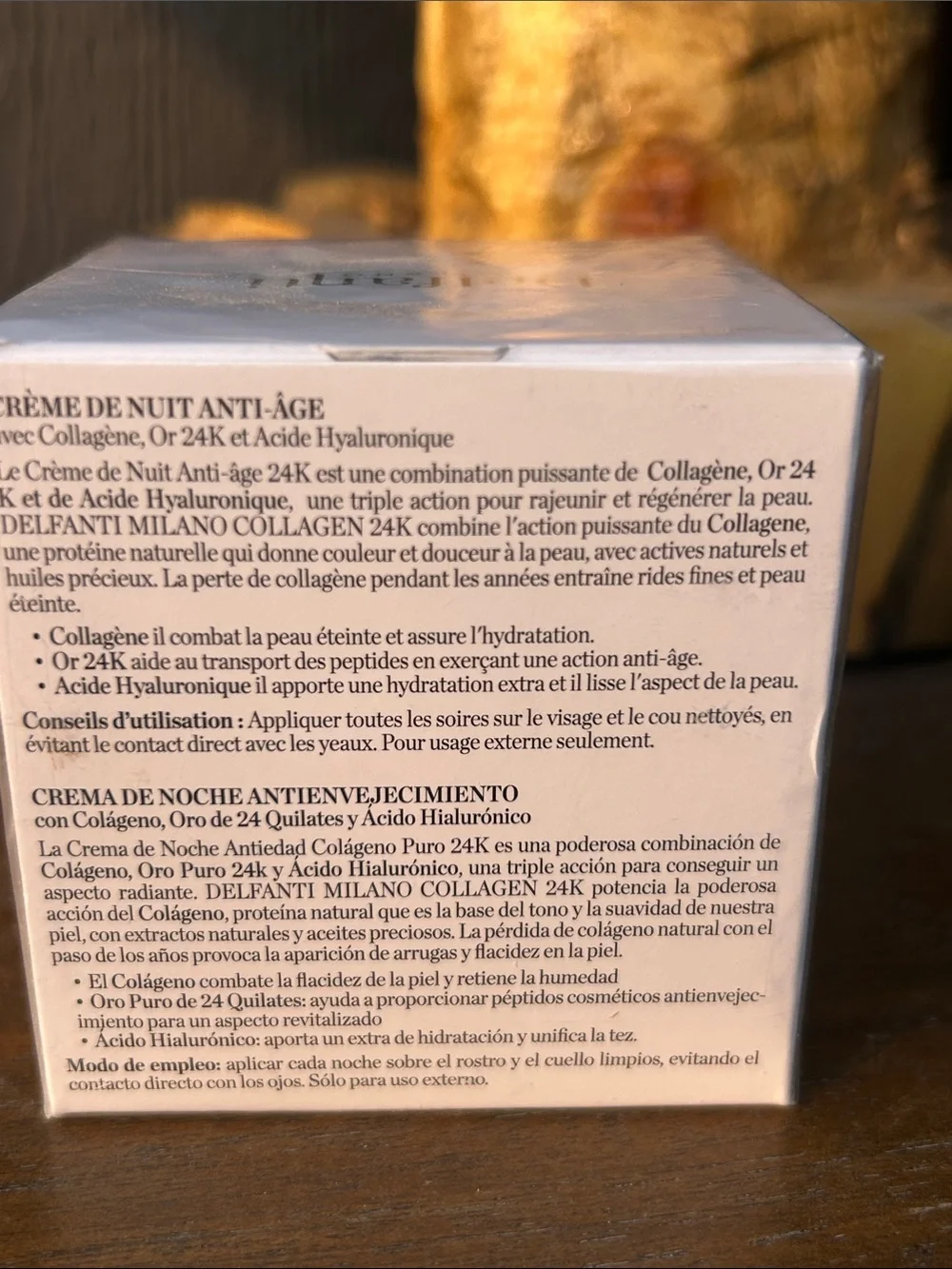 Delfanti Milano Collagen 24K Pure Hyaluronic Acid Anti Aging Night Cream